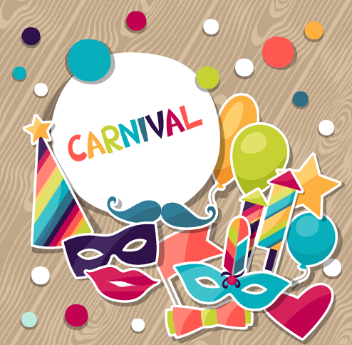 Vector carnival holiday background design 02 holiday carnival background   