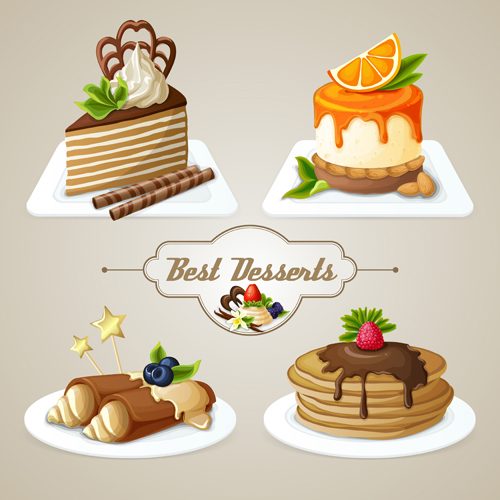 Best desserts vector icons graphics 02 Vector Icon icons desserts dessert   