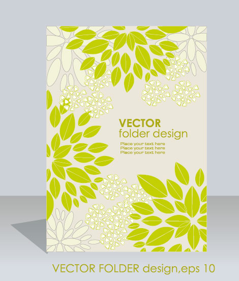 folder design vector Floral background 07 folder floral background floral   