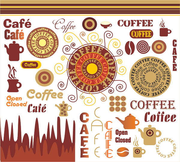 The art of coffee vector graphic coffee pot coffee hall coffee decoration coffee cup coffee cafe   