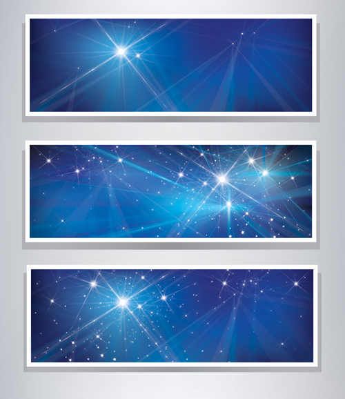 Shiny blue style banners vector graphics 02 vector graphic shiny banners banner   