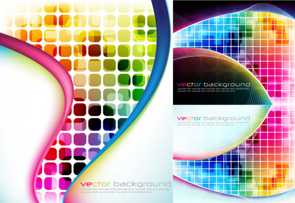 Abstract colored grid background Vector symphony grid dynamic lines   