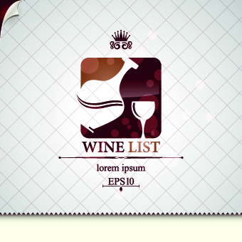 Wine list cover design vector wine design cover   