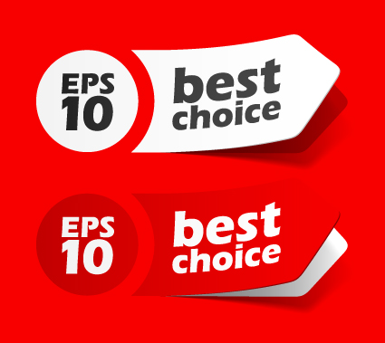 Best of Red sticker design vector 01 sticker red   