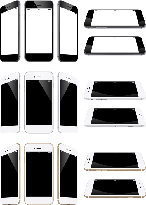 Realistic phone template vector 01 template realistic phone   