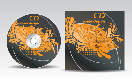 Floral of CD cover design elements 04 floral elements element cover cd   