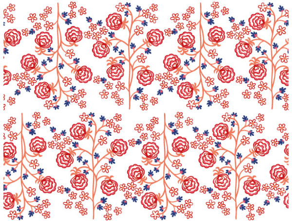 Hand 96157 wallpaper pattern lines leaves flowers background   