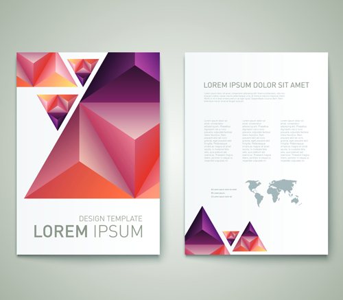 Cover brochure geometric triangle copy space vector 03 triangle space geometric cover brochure   