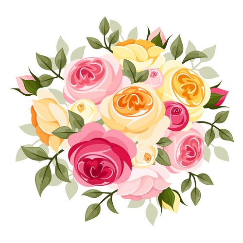 Elegant flowers bouquet vector 04 flowers flower elegant bouquet   