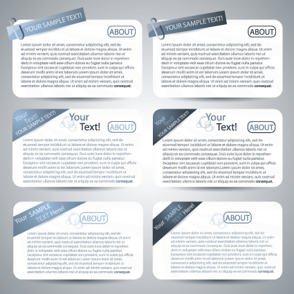 Set of website Information banner elements vector 04 website information elements element banner   