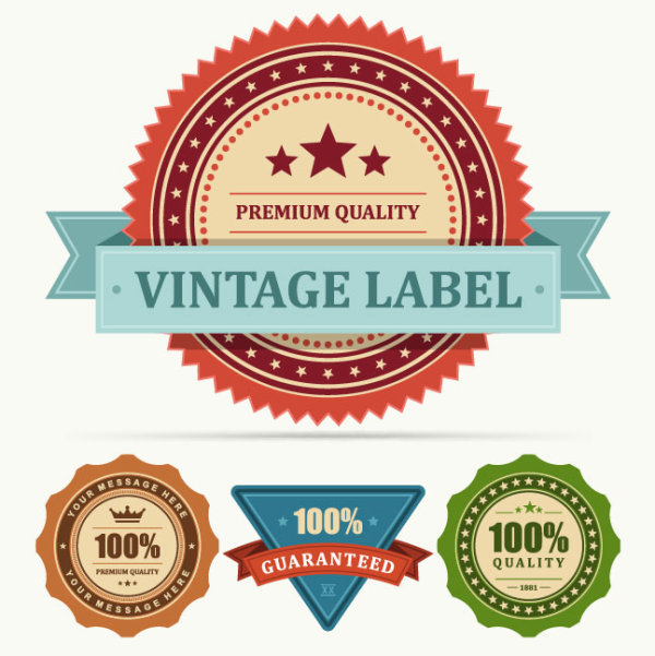 Set of Vintage Business labels vector 01 vintage labels label business   