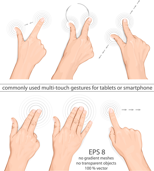 Different Hands gesture design vector 04 hands gesture different   