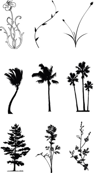 Drawing tree and flower vector free flower drawing   
