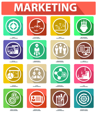 Different marketing icons vector marketing icons icon different   