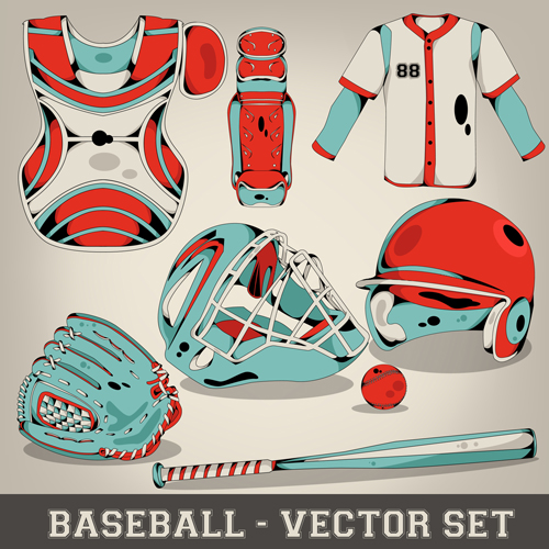 Basketball elements design vector set elements element basketball baseball   