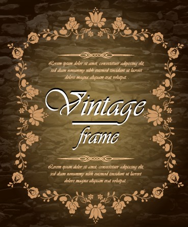 Vintage frame design vectors set 01 vintage vectors frame   