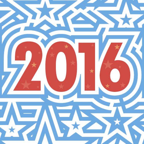 2016 new year with blue star vector year star new blue 2016   