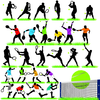 Different Sport Silhouettes vector 03 Sport silhouettes silhouette different   