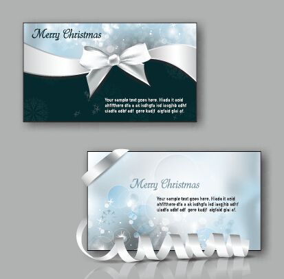 2015 Christmas greeting cards vector set 02 greeting christmas cards 2015   
