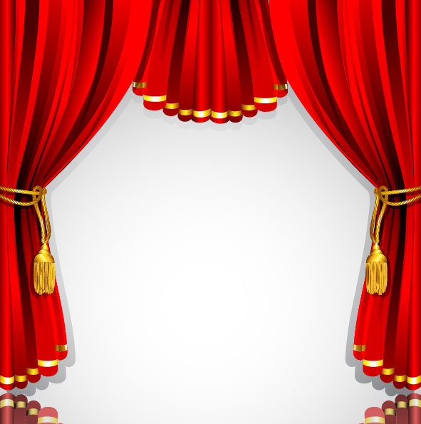 Red curtain elements vector background 02 red elements element curtain   