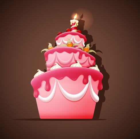 Cute birthday cakes free vector background 01 Vector Background cute cakes birthday cake birthday background   