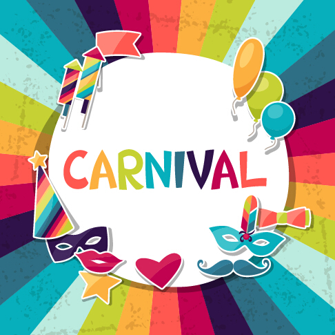 Vector carnival holiday background design 01 holiday carnival background   