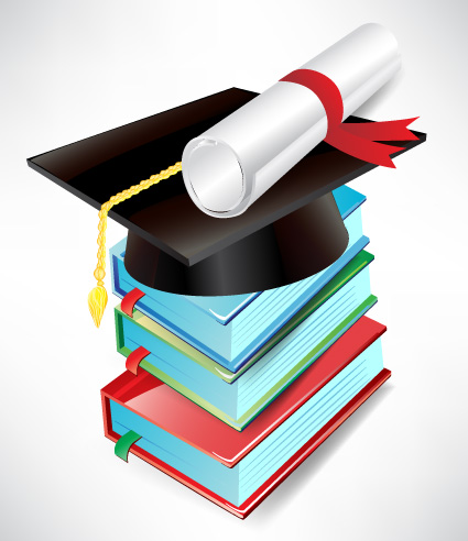 Elements of Graduation cap and diploma design vector material 04 graduation elements element diploma cap   