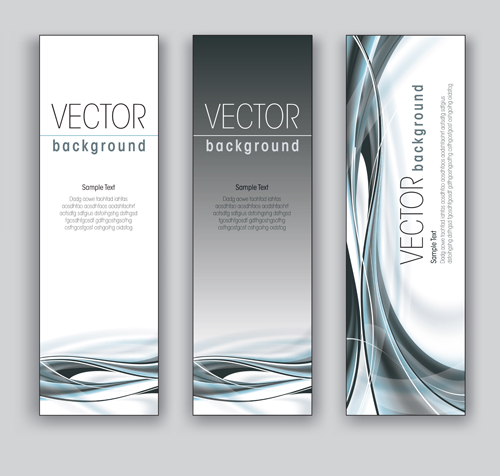 Creative modern banners set vector 05 modern creative banners   