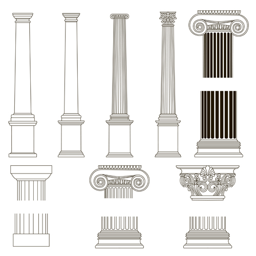 Vintage columns design elements vector 03 vintage element design elements column   