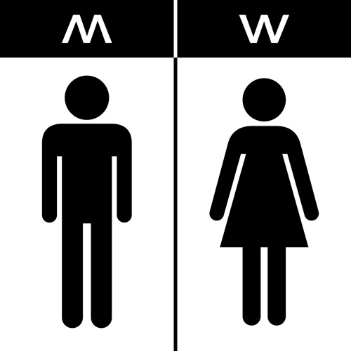 Vector toilet sign man and woman design 03 woman toilet design   