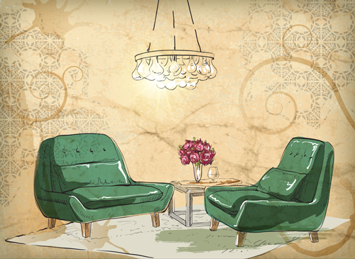 Hand drawn sofa armchairs vector graphics 03 sofa hand drawn armchairs   