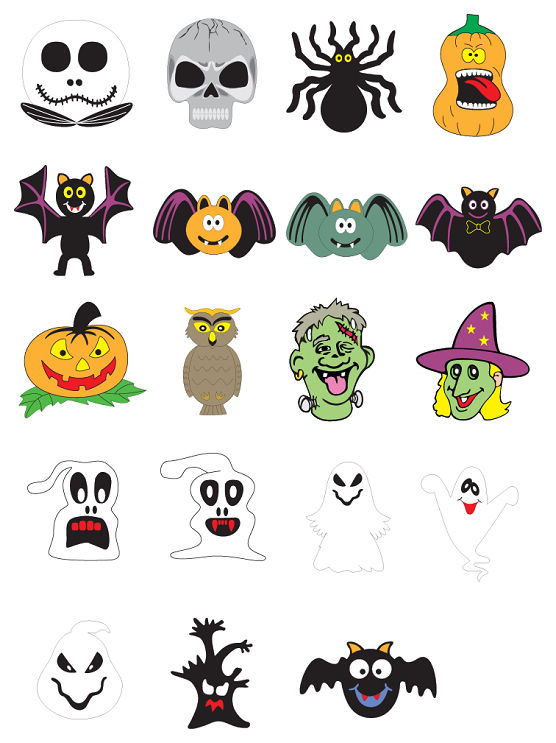 Halloween ornament icons vector material 01 ornament material icons halloween   