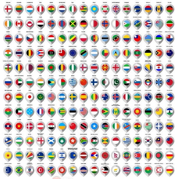 Different countries flags icons icons flags different countries   