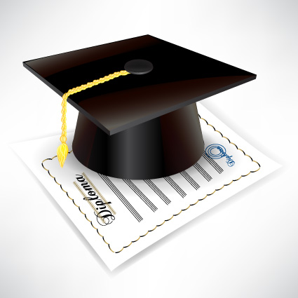 Elements of Graduation cap and diploma design vector material 05 graduation elements element diploma cap   