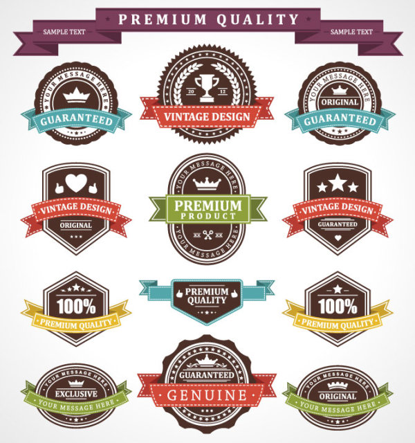 Set of Vintage Business labels vector 02 vintage labels label business   