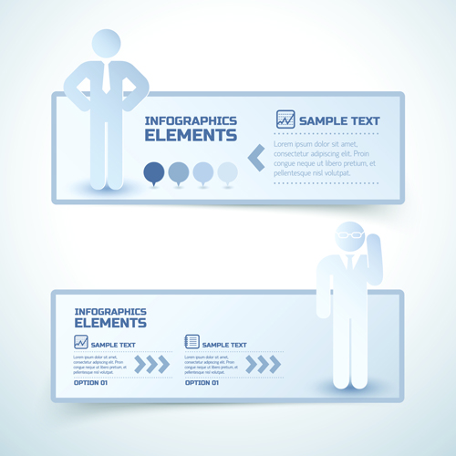 Business people and infographic elements banner people infographic elements business people business banner   