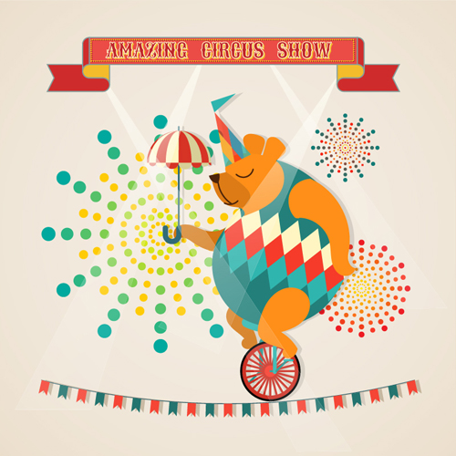 Amazing circus show vector illustration 03 show Circus amazing   