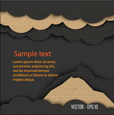 Dark cardboard business template vector 01 dark cardboard business template business   