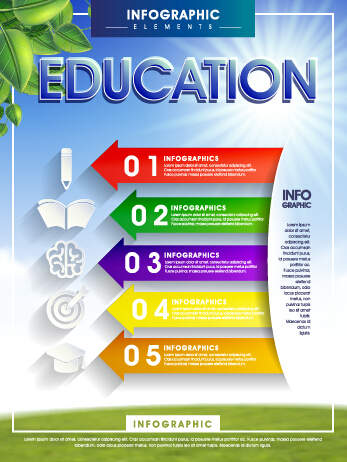 Education and teaching business infographics vector 04 teaching infographics education business   