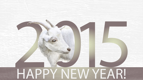 Goat with 2015 New Year backgroud art new year goat 2015   