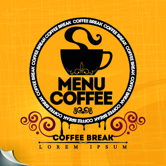 Coffee house menu cover elements vector 02 house elements element Coffee house coffee   