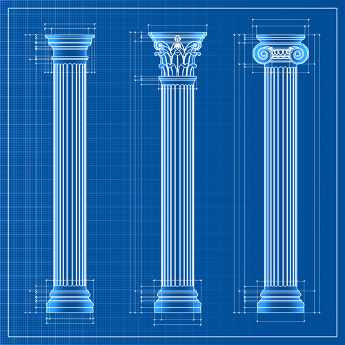 Vintage columns design elements vector 05 vintage element design elements column   