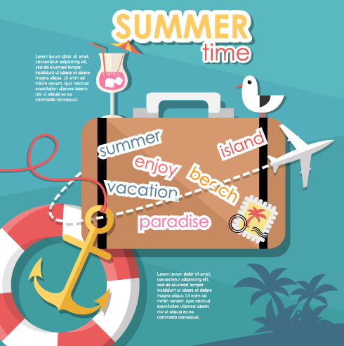 Summer travel time creative background graphics 04 summer Creative background creative   