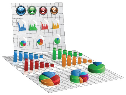 Business 3D graph vector material 02 material graph business   