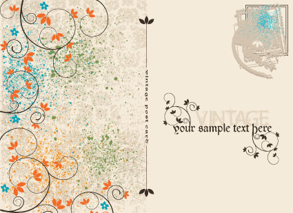 Vector set of Vintage postcard with stamps elements 02 vintage stamp postcard elements element card   