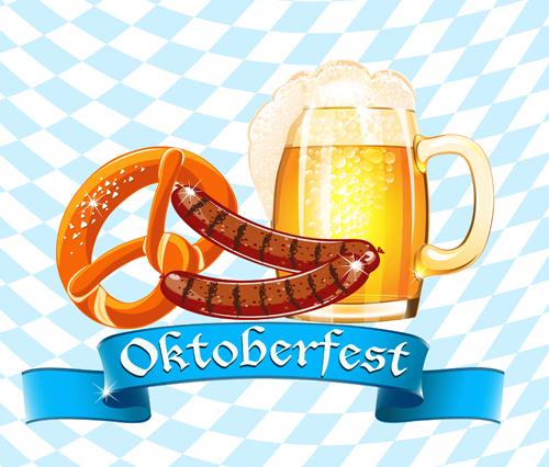 Oktoberfest elements background vectors 01 Oktoberfest background vector background   