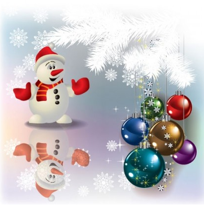 Christmas decorations with snowman vector snowman decorations christmas   