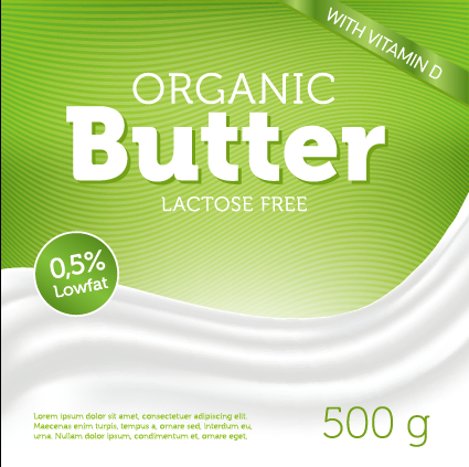 Organic butter advertising poster vector poster organic butter advertising   