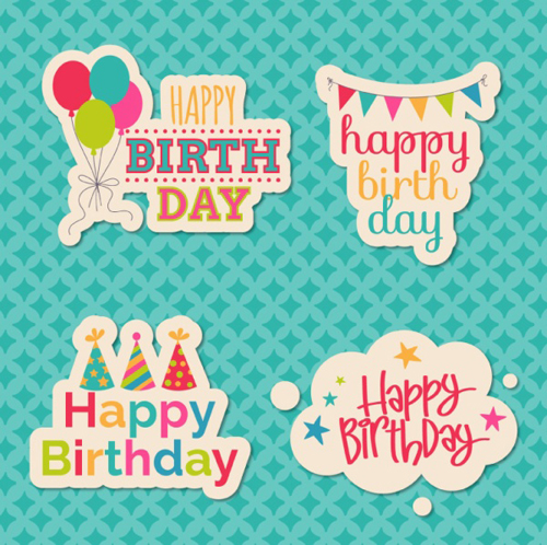 Happy birthday sticker design vector sticker happy design birthday   