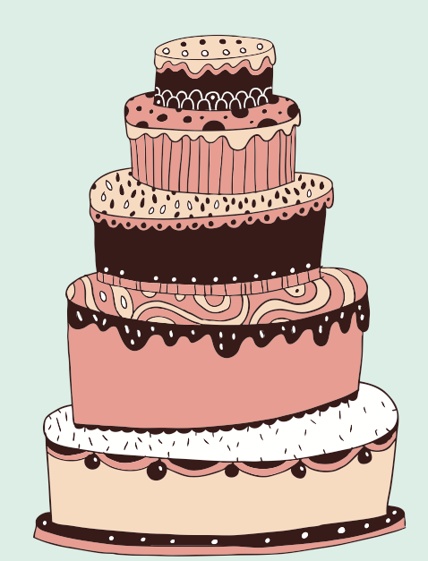 cute cartoon Cake elements vector elements element cute cartoon cute cake   